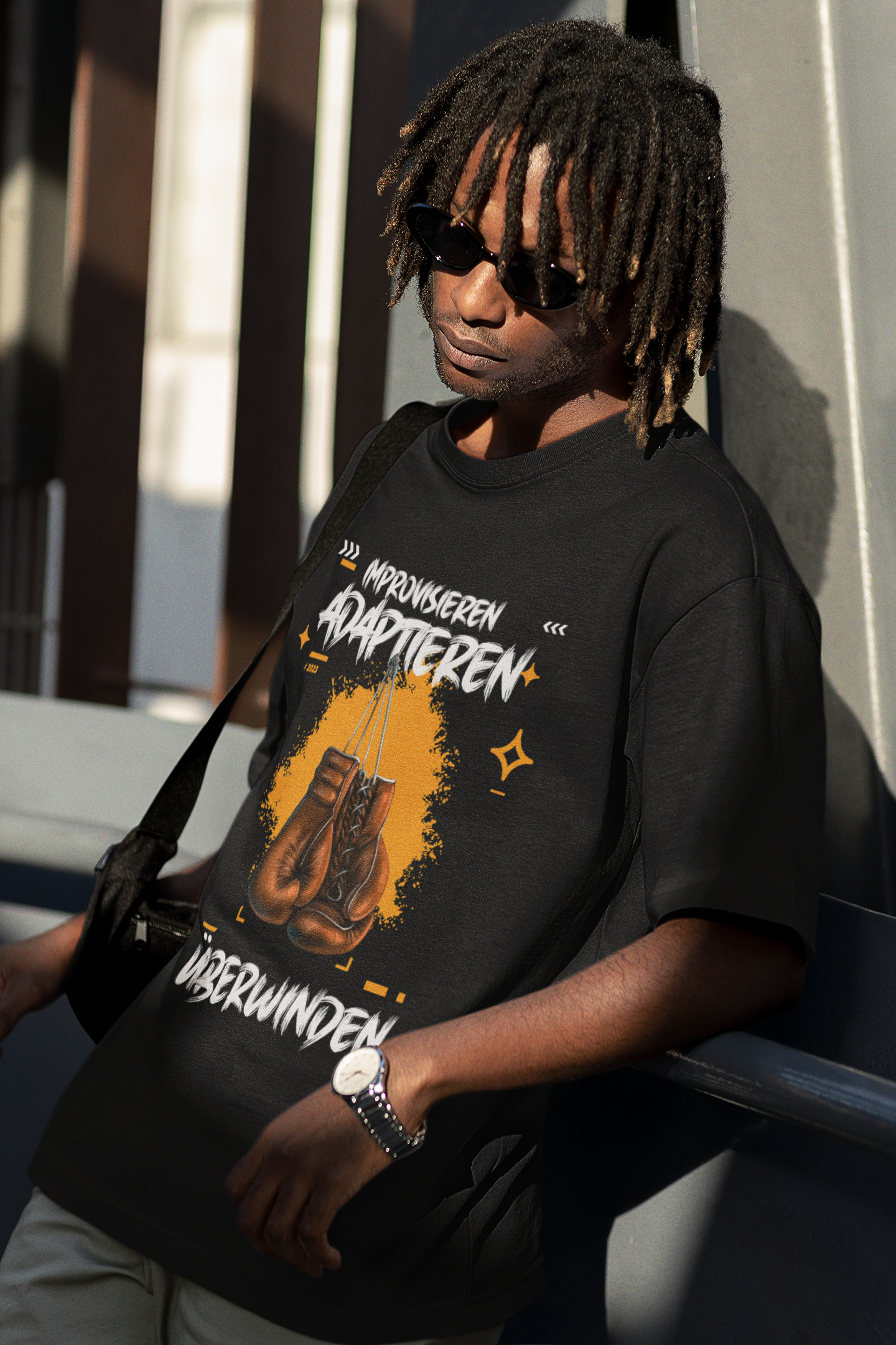 HEAVY OVERSIZED SHIRT "IMPROVISIEREN, ADAPTIEREN UND ÜBERWINDEN"