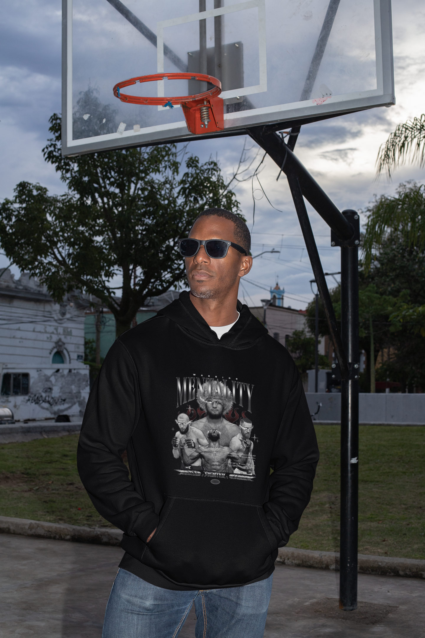 HEAVY OVERSIZED HOODIE "WARRIOR MENTALITY"