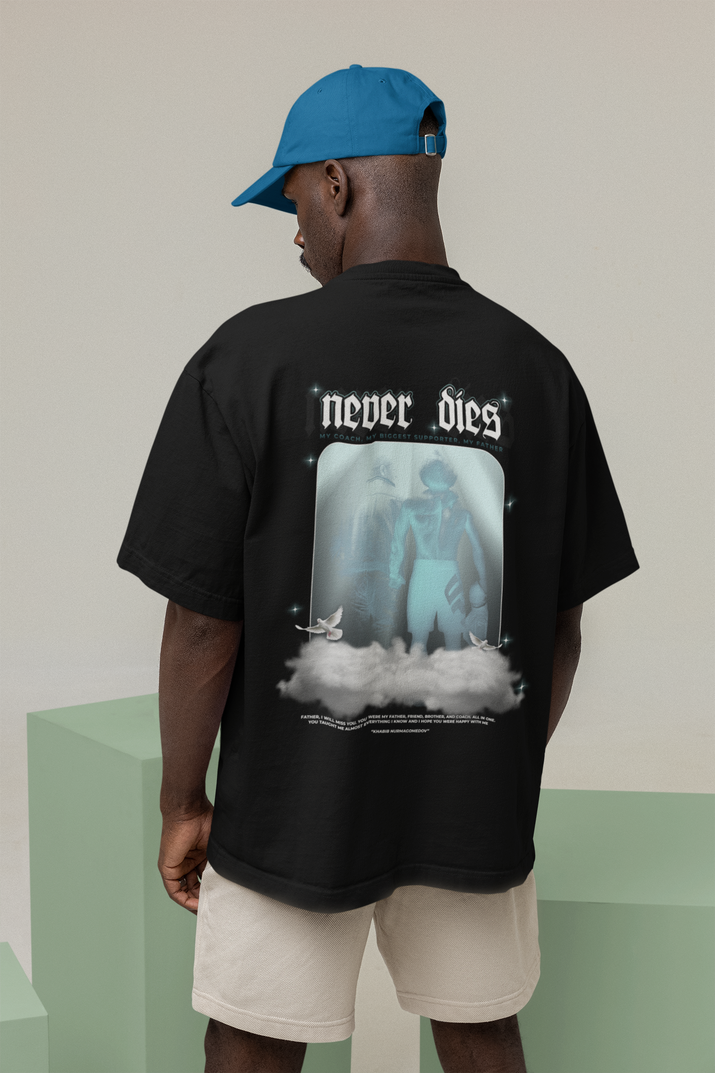 HEAVY OVERSIZED SHIRT "NEVER DIES"