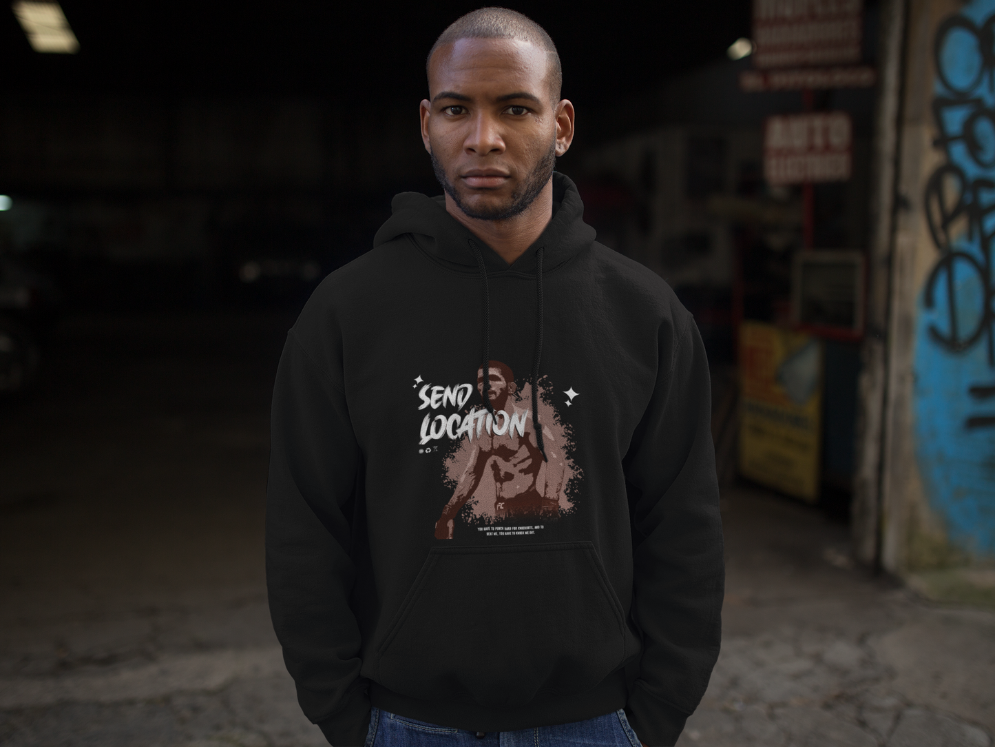 HEAVY OVERSIZED HOODIE "SEND LOCATION"